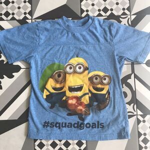 Boys Despicable Me Blue Minions T Shirt Size Med Fits Ages 7-8